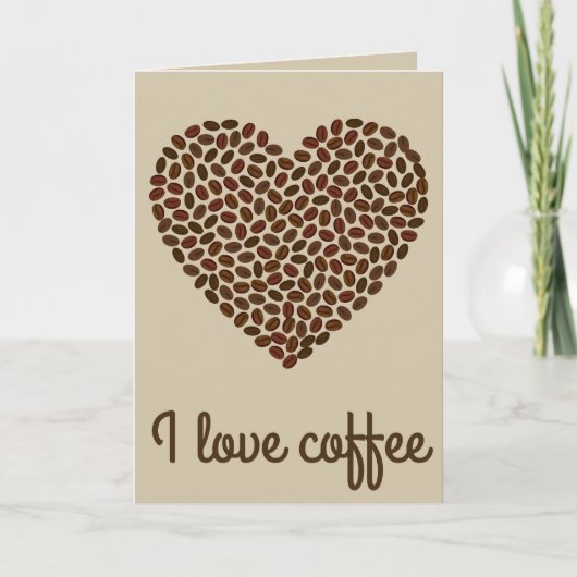 コーヒーのグリーティングカードが大好き カード (正面)