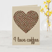 コーヒーのグリーティングカードが大好き カード (黄色い花)