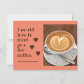 コーヒーのグリーティングカードに会うのが大好き カード (正面)