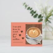 コーヒーのグリーティングカードに会うのが大好き カード (スタンド正面)