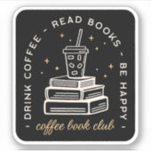 コーヒーのグ読ループ引用文の美学 シール (正面)