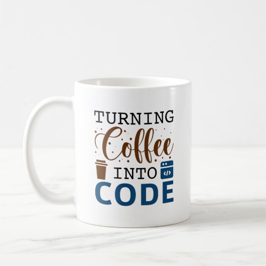 コーヒーのコード化 コーヒーマグカップ (左)