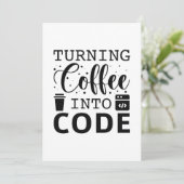 コーヒーのコード化 サンキューカード (スタンド正面)