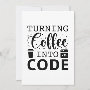 コーヒーのコード化 サンキューカード