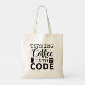 コーヒーのコード化 トートバッグ (裏面)