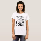 コーヒーのコード化 Tシャツ (正面フル)
