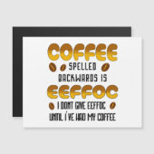 コーヒーのスペリング後ろ向きコーヒー愛好家 (正面/裏面)