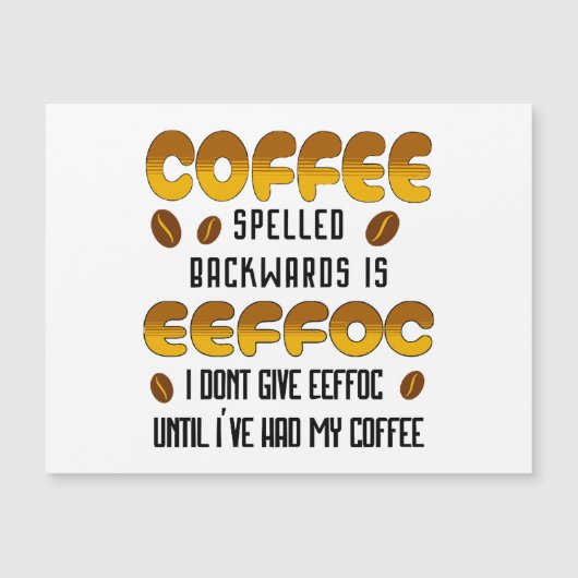 コーヒーのスペリング後ろ向きコーヒー愛好家 (正面)