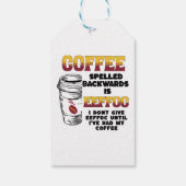 コーヒーのスペルを逆にする ギフトタグ (裏面)