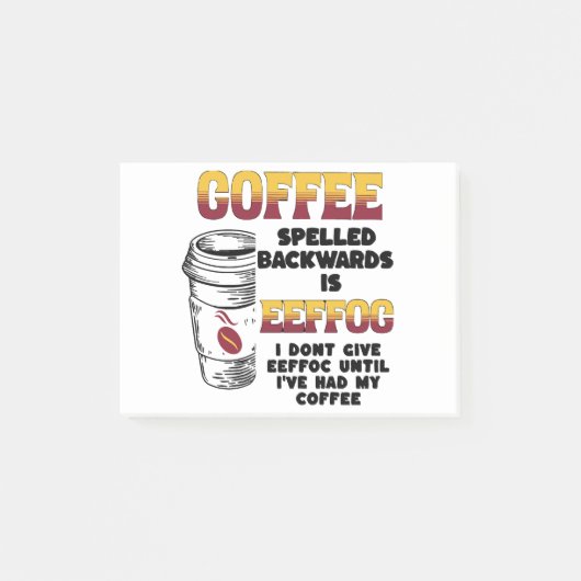 コーヒーのスペルを逆にする ポストイット (正面)