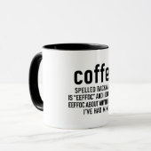 コーヒーのスペルを逆にする マグカップ (正面左)