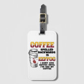 コーヒーのスペルを逆にする ラゲッジタグ (正面縦)