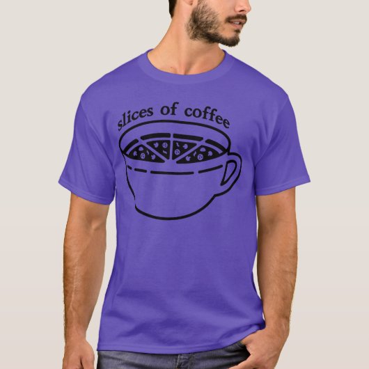 コーヒーのスライスが面白い Tシャツ (正面)