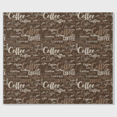 コーヒーのタイポグラフィ ラッピングペーパー (フラット)