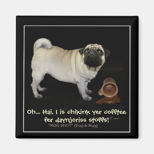 「コーヒーのチェック…」おもしろい磁石 マグネット (正面)