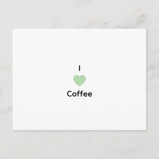 コーヒーのテキストが好き シーズンポストカード (正面)