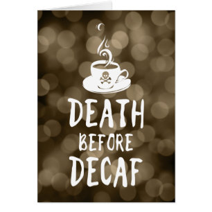 コーヒーのデカフ前の死