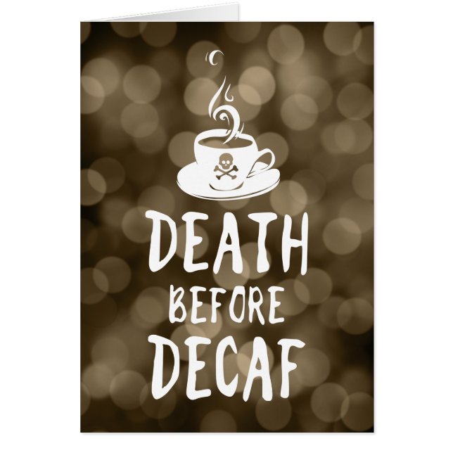 コーヒーのデカフ前の死 (正面)