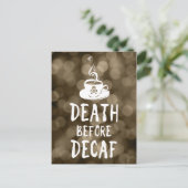 コーヒーのデカフ前の死 ポストカード (スタンド正面)