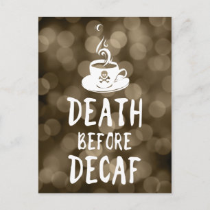 コーヒーのデカフ前の死 ポストカード