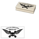 コーヒーのデカフ前の死 ラバースタンプ (押印)