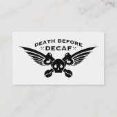 コーヒーのデカフ前の死 名刺 (裏面)