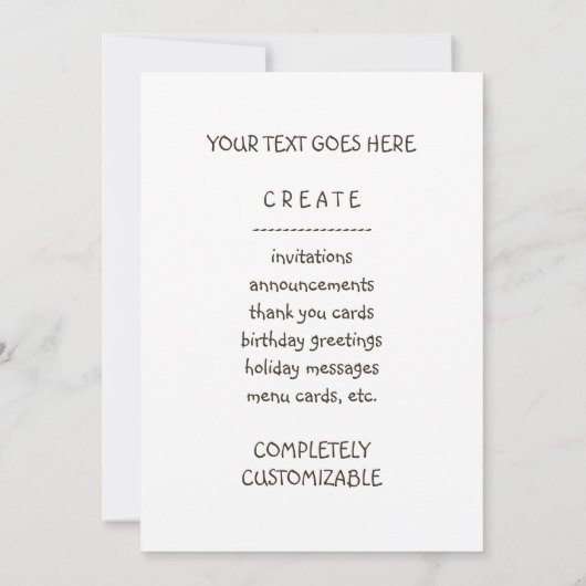 コーヒーのデカフ前の死 招待状 (裏面)