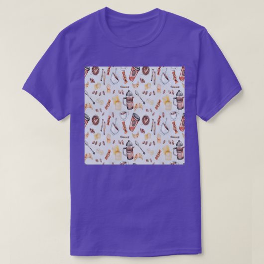 コーヒーのデジタル芸術 Tシャツ (デザイン正面)