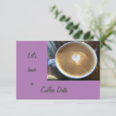 コーヒーのデートの挨拶カードを持とう カード (スタンド正面)