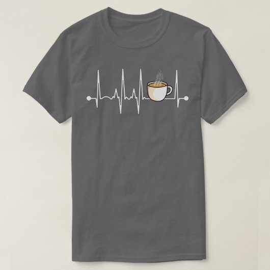 コーヒーのハートビート4 Tシャツ (デザイン正面)