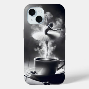 コーヒーのバレリーナ・ダンサー iPhone 15ケース