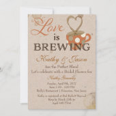 コーヒーのブライダルシャワーへの招待 招待状 (正面)