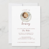 コーヒーのブライダルシャワーへの招待 招待状 (正面)