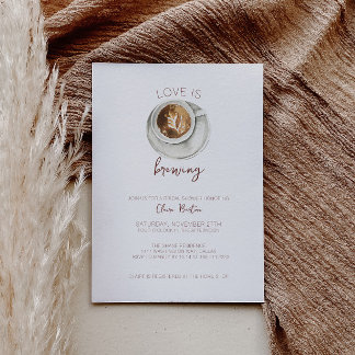 コーヒーのブライダルシャワーへの招待 招待状