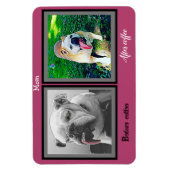 コーヒーのブルドッグの後のコーヒーの前のおもしろい母さん マグネット (縦)