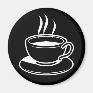 コーヒーのホットカップ – ブラック マグネット