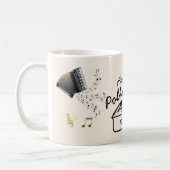 コーヒーのマグのパーソナライズされたアコーディオン コーヒーマグカップ (左)