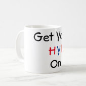 コーヒーのマグカップでHYEを コーヒーマグカップ (正面左)