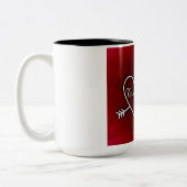コーヒーのマグカップを愛する ツートーンマグカップ (左)