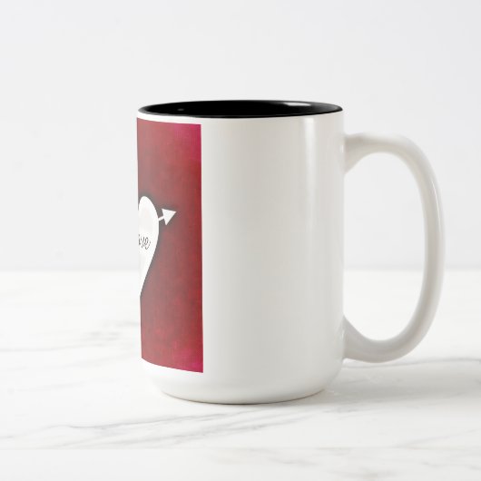 コーヒーのマグカップを愛する ツートーンマグカップ (右)