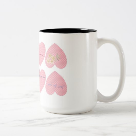 コーヒーのマグカップを愛する ツートーンマグカップ (右)