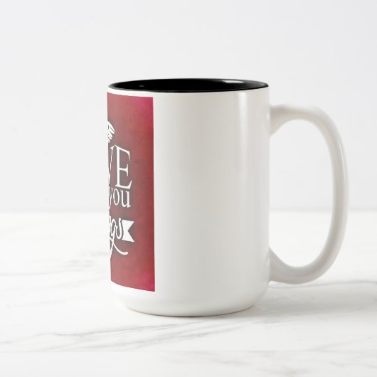 コーヒーのマグカップを愛する ツートーンマグカップ (右)