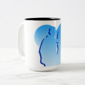 コーヒーのマグカップを愛する ツートーンマグカップ (正面左)