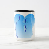 コーヒーのマグカップを愛する ツートーンマグカップ (中央)