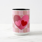 コーヒーのマグカップを愛する ツートーンマグカップ (中央)