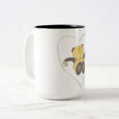 コーヒーのマグカップを愛する ツートーンマグカップ (正面左)