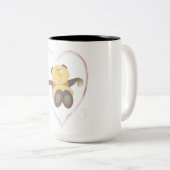 コーヒーのマグカップを愛する ツートーンマグカップ (正面右)