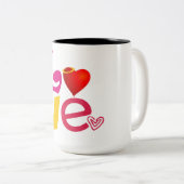 コーヒーのマグカップを愛する ツートーンマグカップ (正面右)