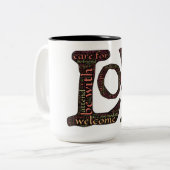 コーヒーのマグカップを愛する ツートーンマグカップ (正面左)