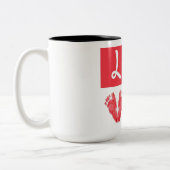 コーヒーのマグカップを愛する ツートーンマグカップ (左)